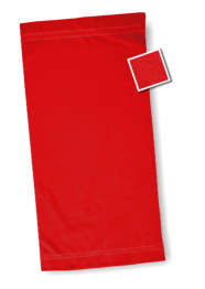 rode handdoek met blokje